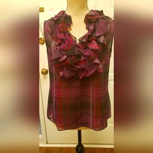 Ralph Lauren size 6 Sleeveless Ruffled Blouse.